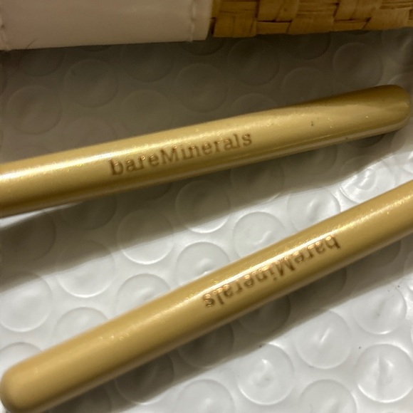 BAREMINERALS ASSORTED brush SET W/ BAG new crease, eyeshadow, flawless fan Brush - Picture 16 of 16